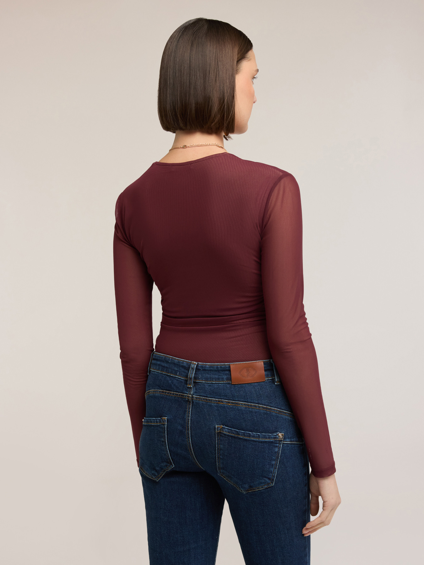 Long sleeve tulle t-shirt image number 1