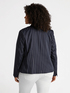 Nadelstreifenblazer mit Denim-Details image number 1