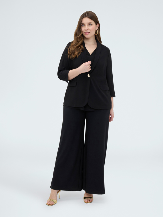 Blazer de punto con mangas de tres cuartos