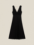 Long pleated dress with ruffle image number 4