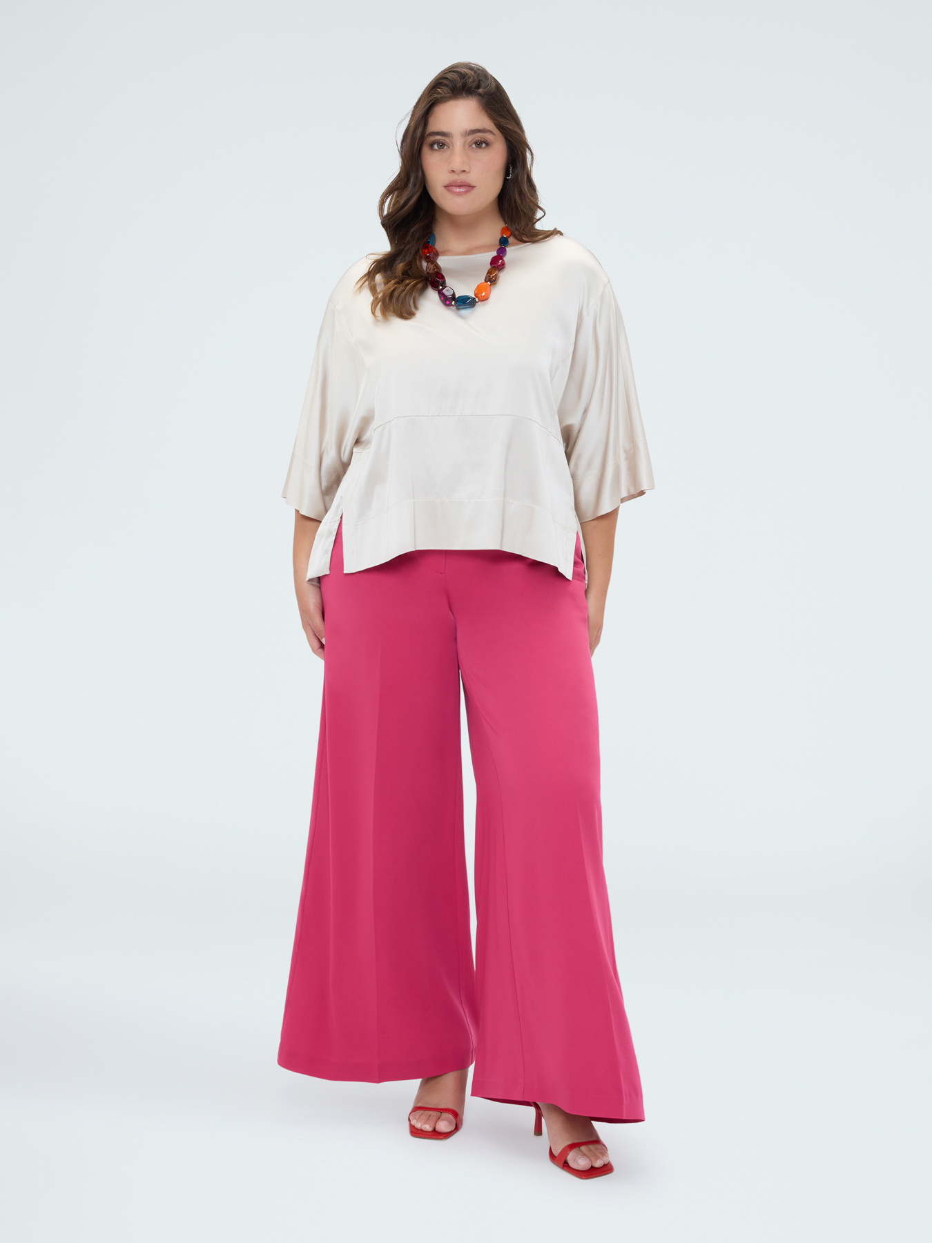 Wide-Leg-Hose aus flie&szlig;endem Stoff image number 4