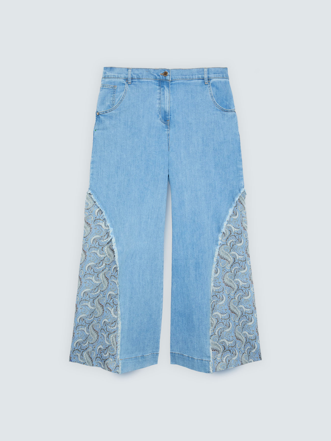 Jean Wide Leg avec insert bandana image number 4