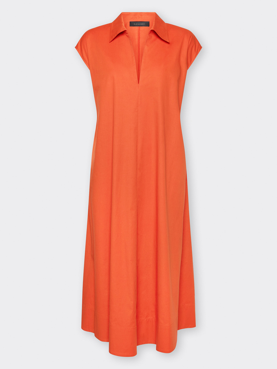 Flared dress with collar