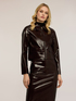 Short jacket in shiny fabric image number 0