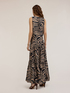 Printed long tiered dress image number 1