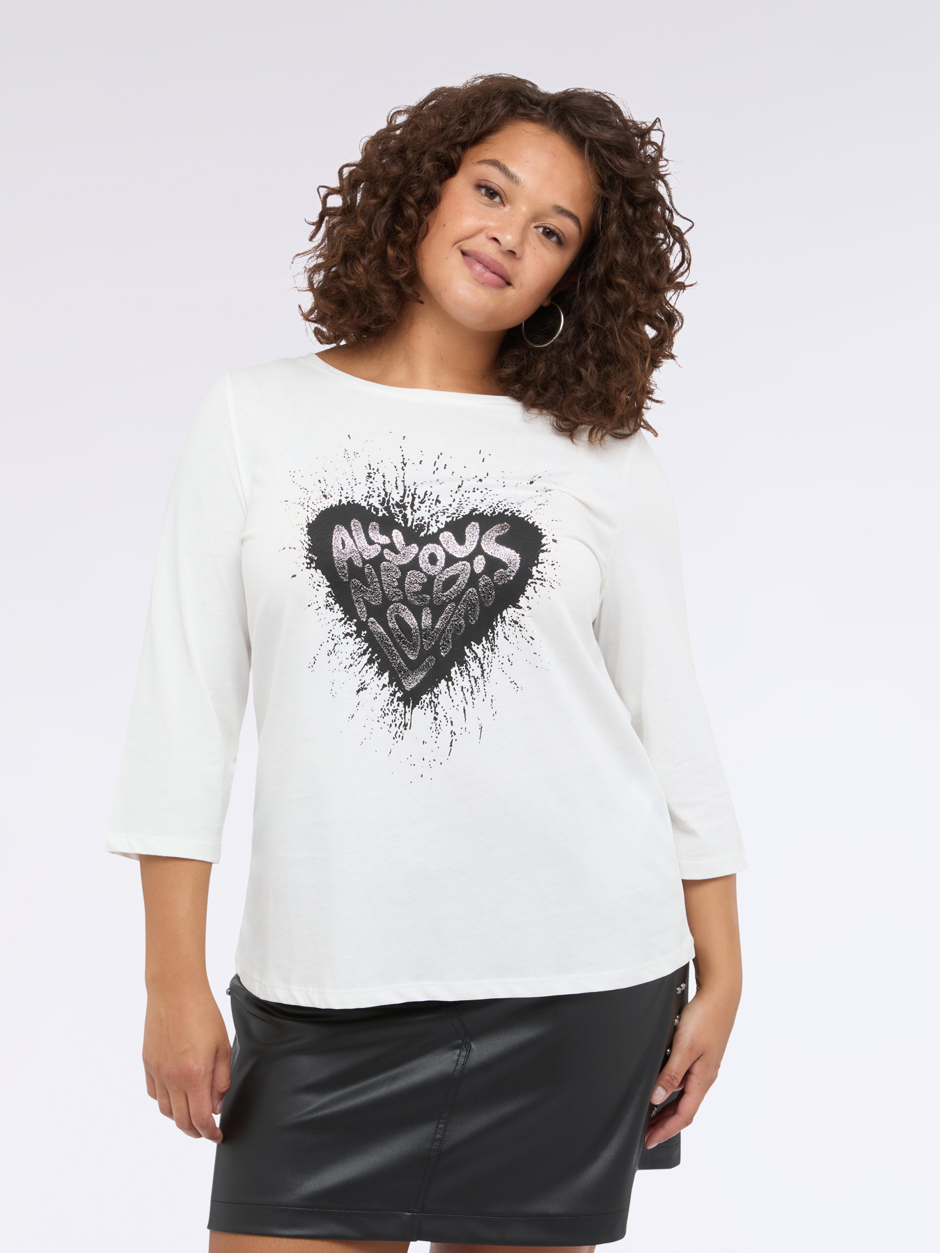 Rock print jersey T-shirt image number 0