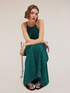 Robe longue en jersey lurex plissé image number 0
