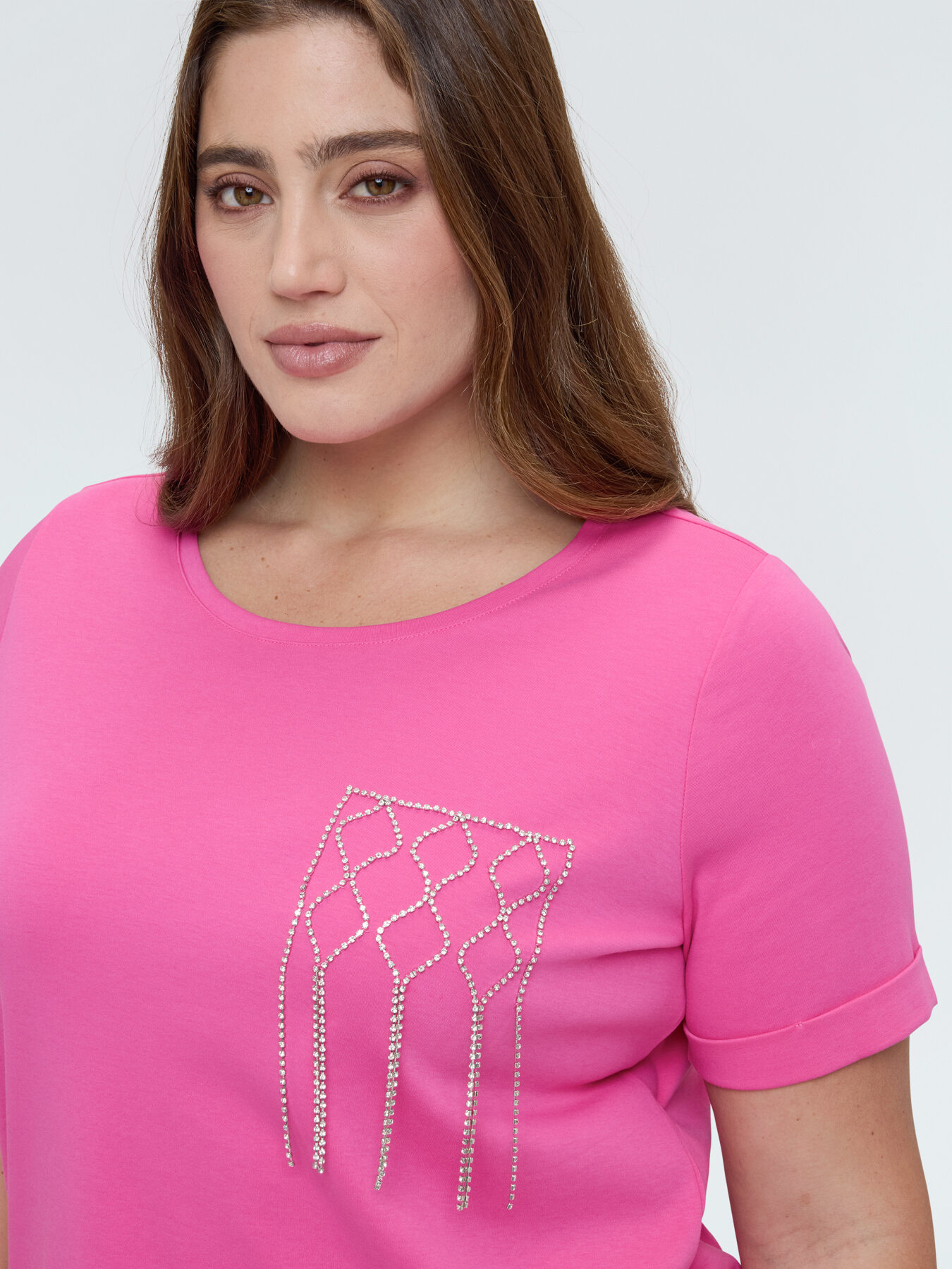 T-shirt in cotone con taschino decorato image number 3