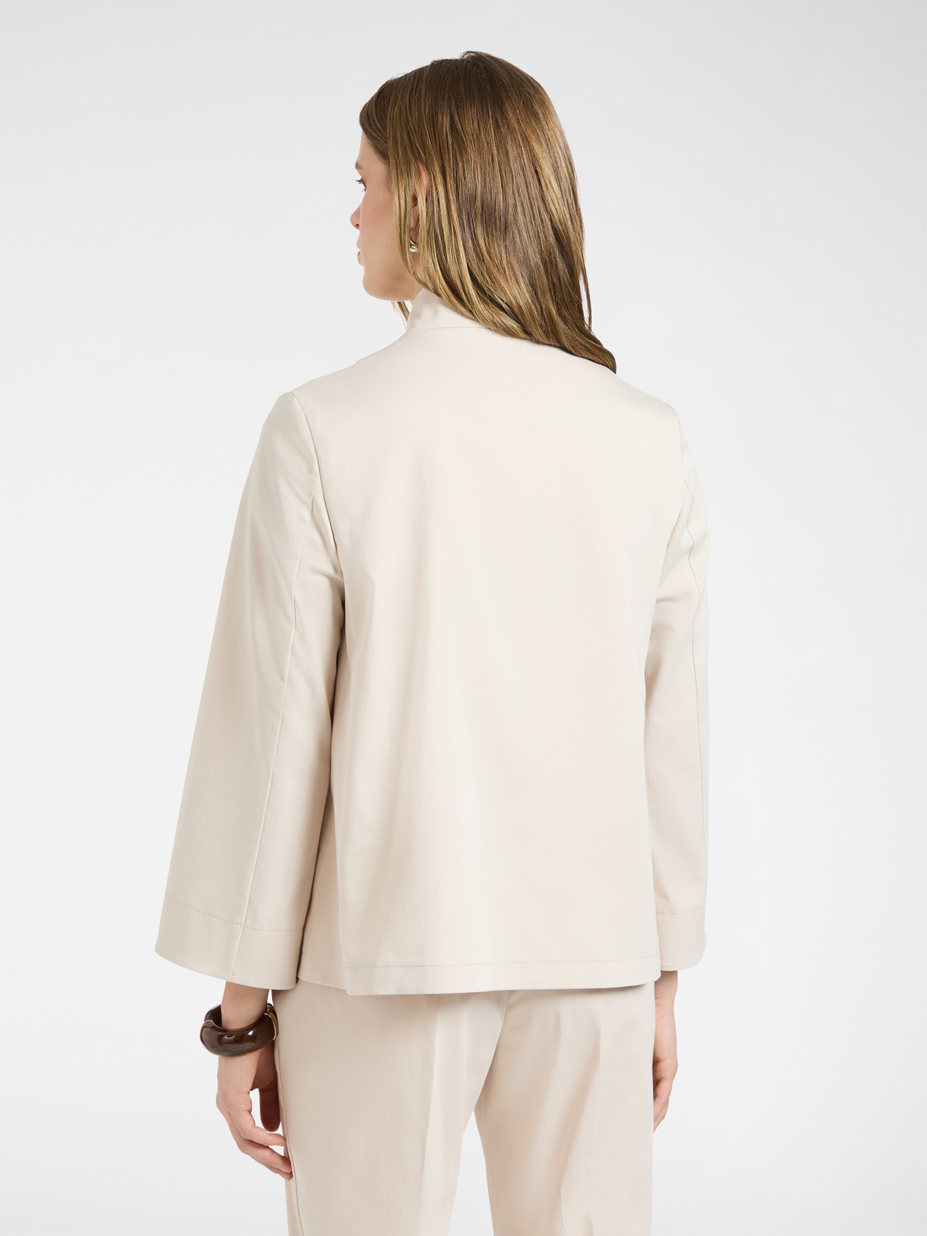 Unstructured cotton blend jacket image number 1