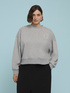 Geschlossener Pullover mit kreisförmiger Aufschrift image number 0
