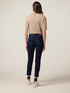 Jeans skinny blu rinse con bottoni sul fondo gamba image number 1