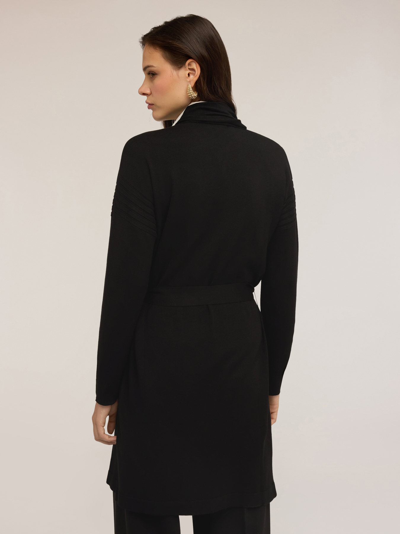 Cardigan long avec ceinture image number 1