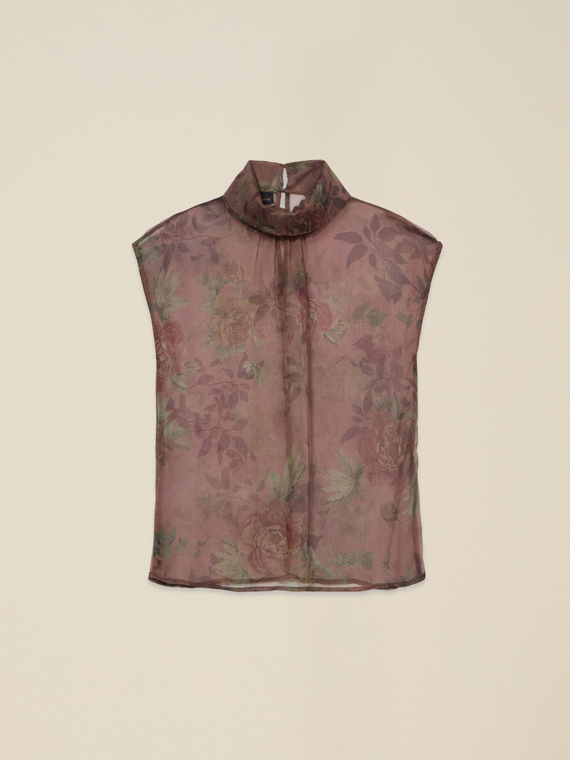 Fantasy blouse in crêpe fabric