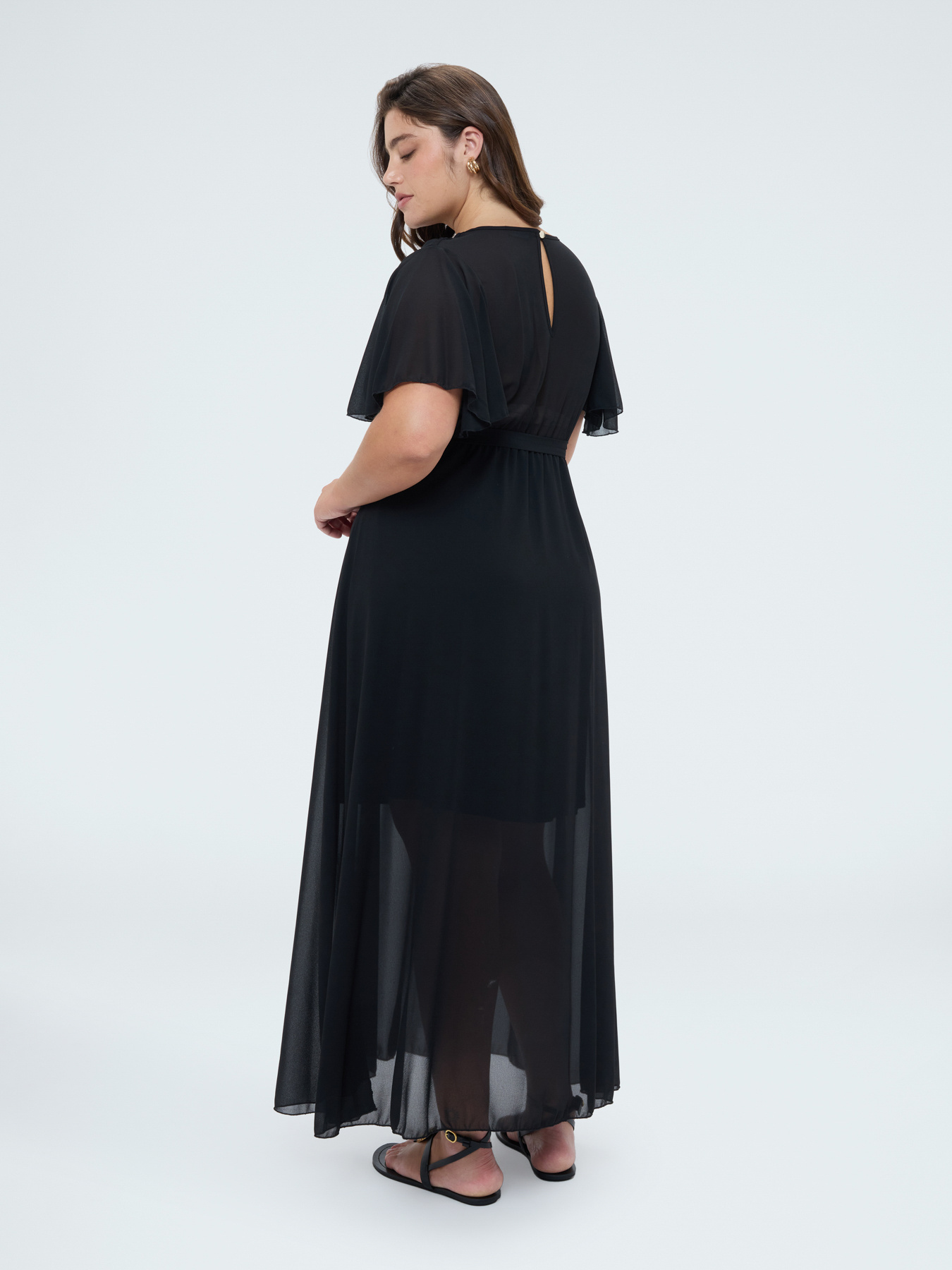 Vestito Dream in georgette con scollo a V image number 1