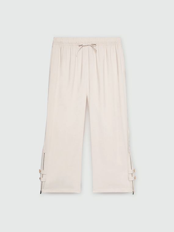 Joggers with zipped hem