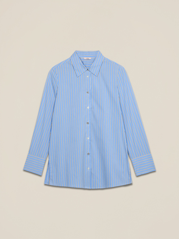 Camicia in popeline a righe