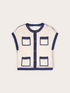 Cardigan din tricotaj perforat cu buzunare image number 0