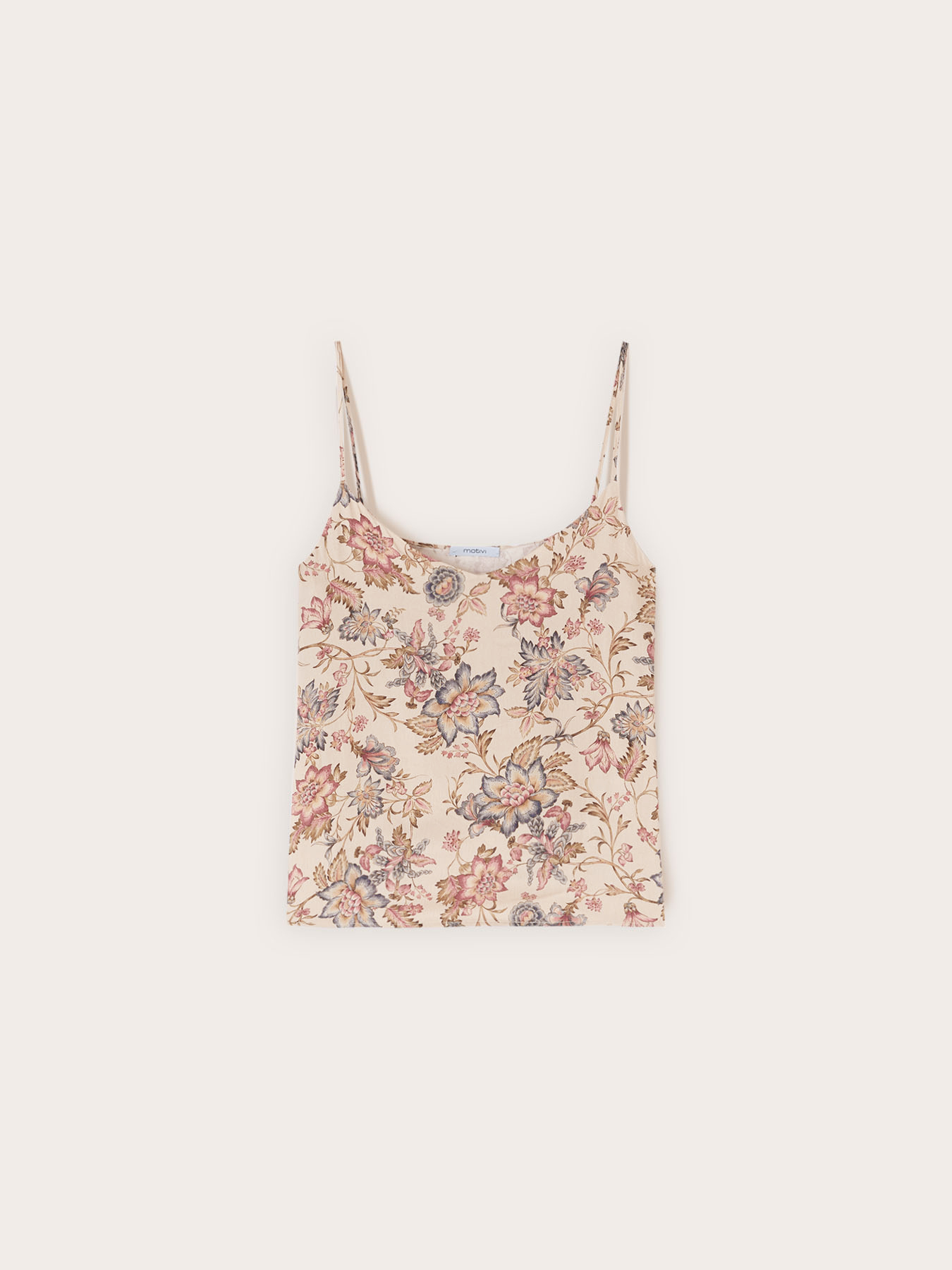 Satin top with print image number 4