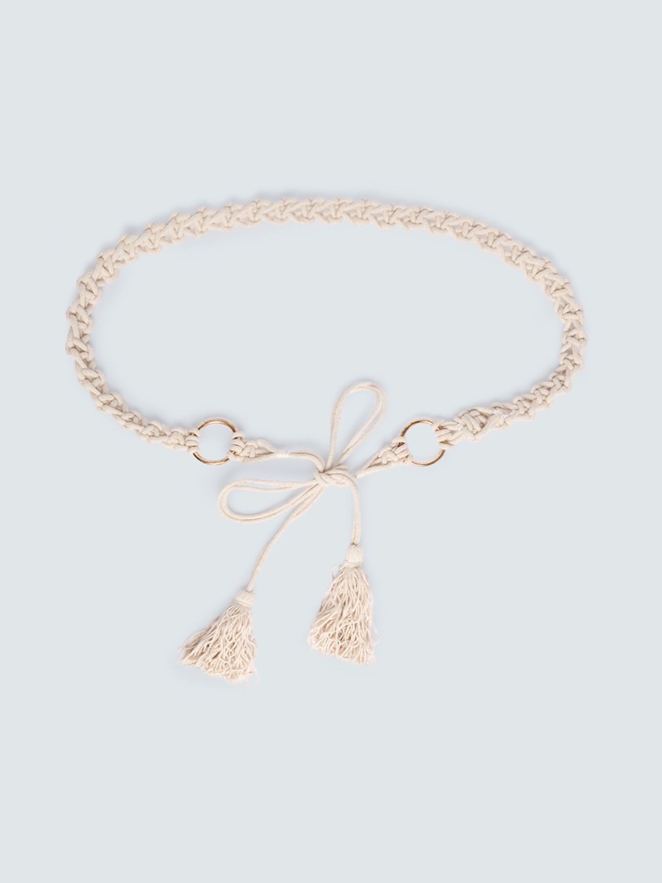 Braided rope belt with rings image number 1