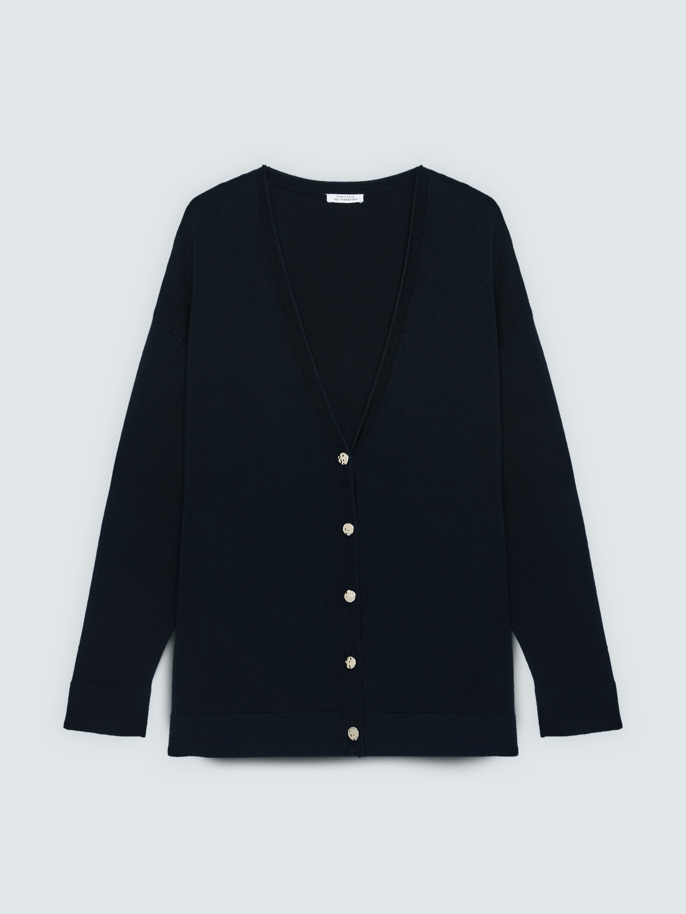 Cardigan scollo a V con bottoni image number 4