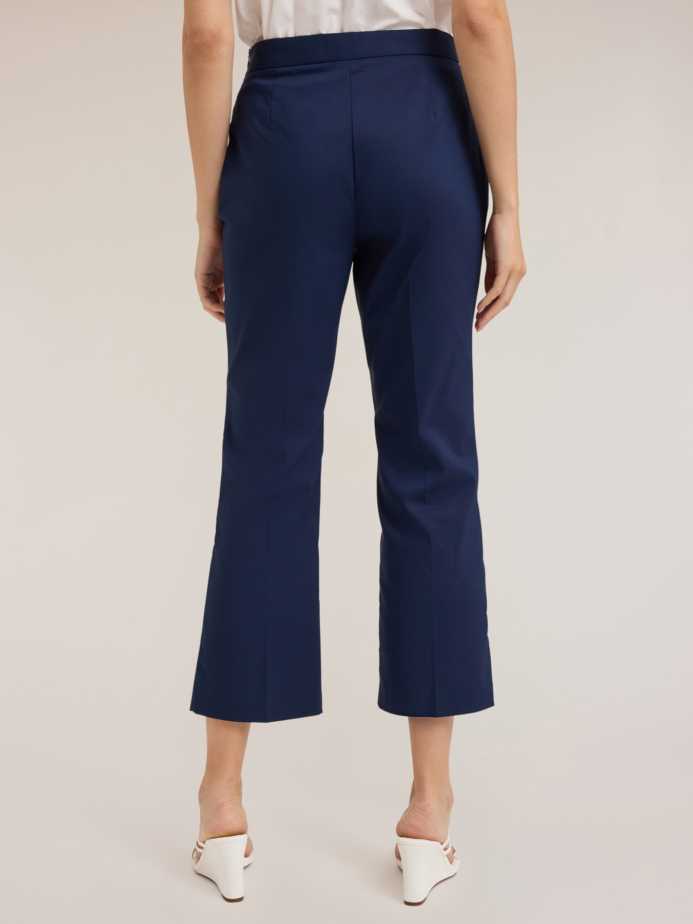 Technical cotton kick flare trousers image number 1