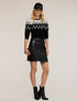 Jacquard sweater with balloon sleeves image number 2