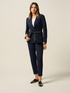 Double-breasted blazer with covered buttons image number 4