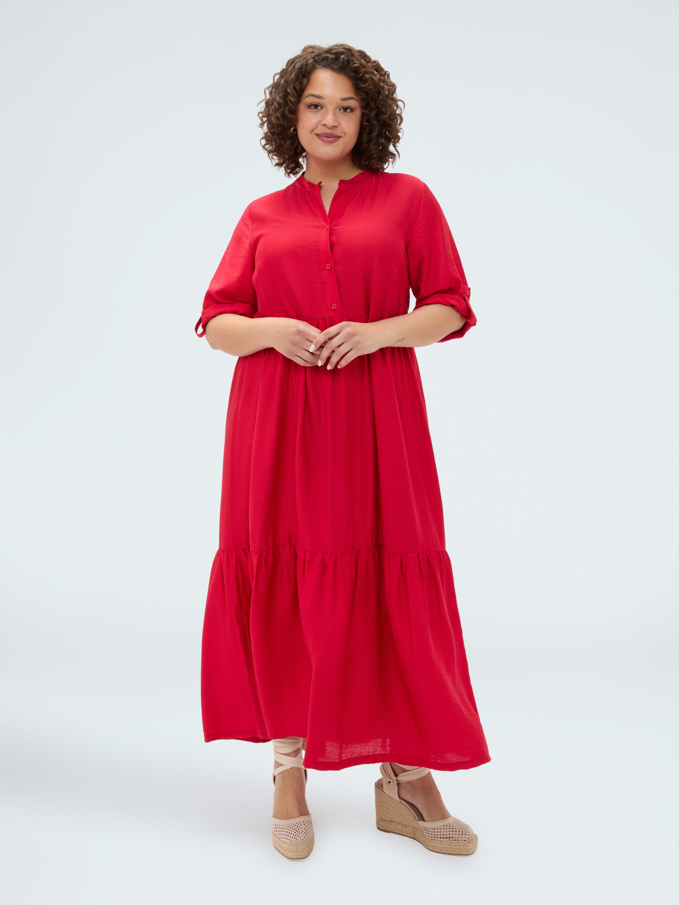 Robe chemise Power en m&eacute;lange viscose image number 2