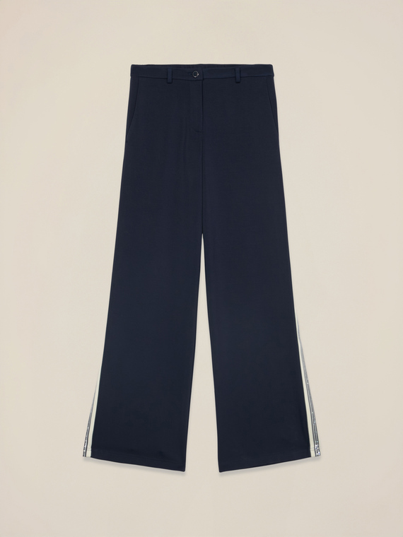 Pantaloni soft touch con tape latera