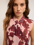 Floral blouse in crepe fabric image number 2