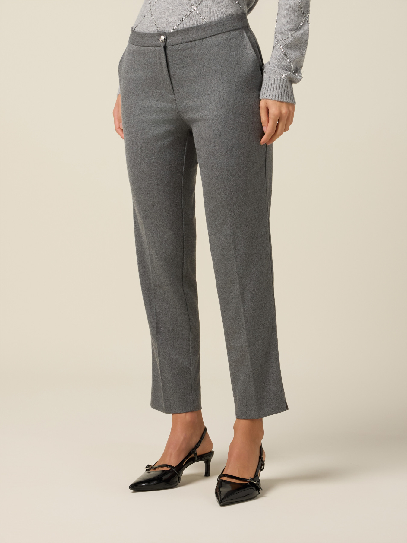 Pantaloni regulari din flanelă image number 3