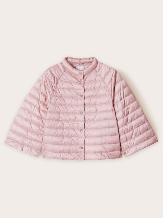 Glossy nylon padded cape