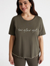 T-shirt con scritta motivazionale ricamata image number 2
