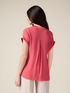 Viscose blouse with satin trim image number 1