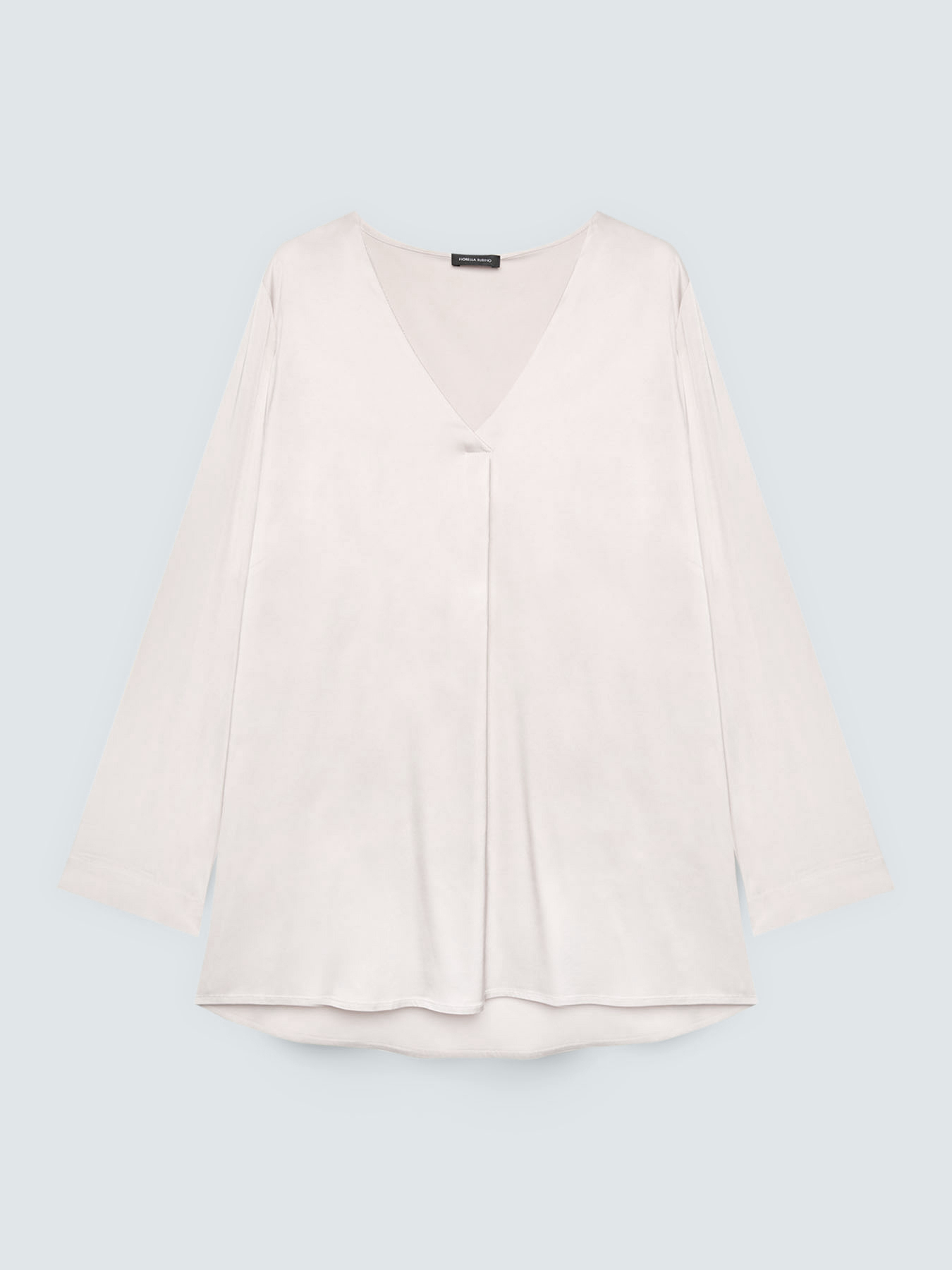 V-neck blouse in viscose satin image number 4