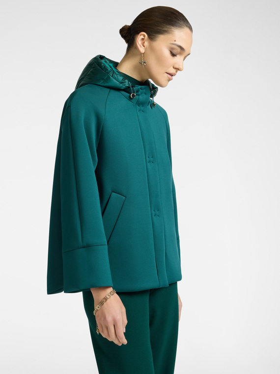Scuba fabric coat
