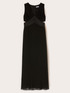 Rochie lungă din georgette cu decupaje image number 4