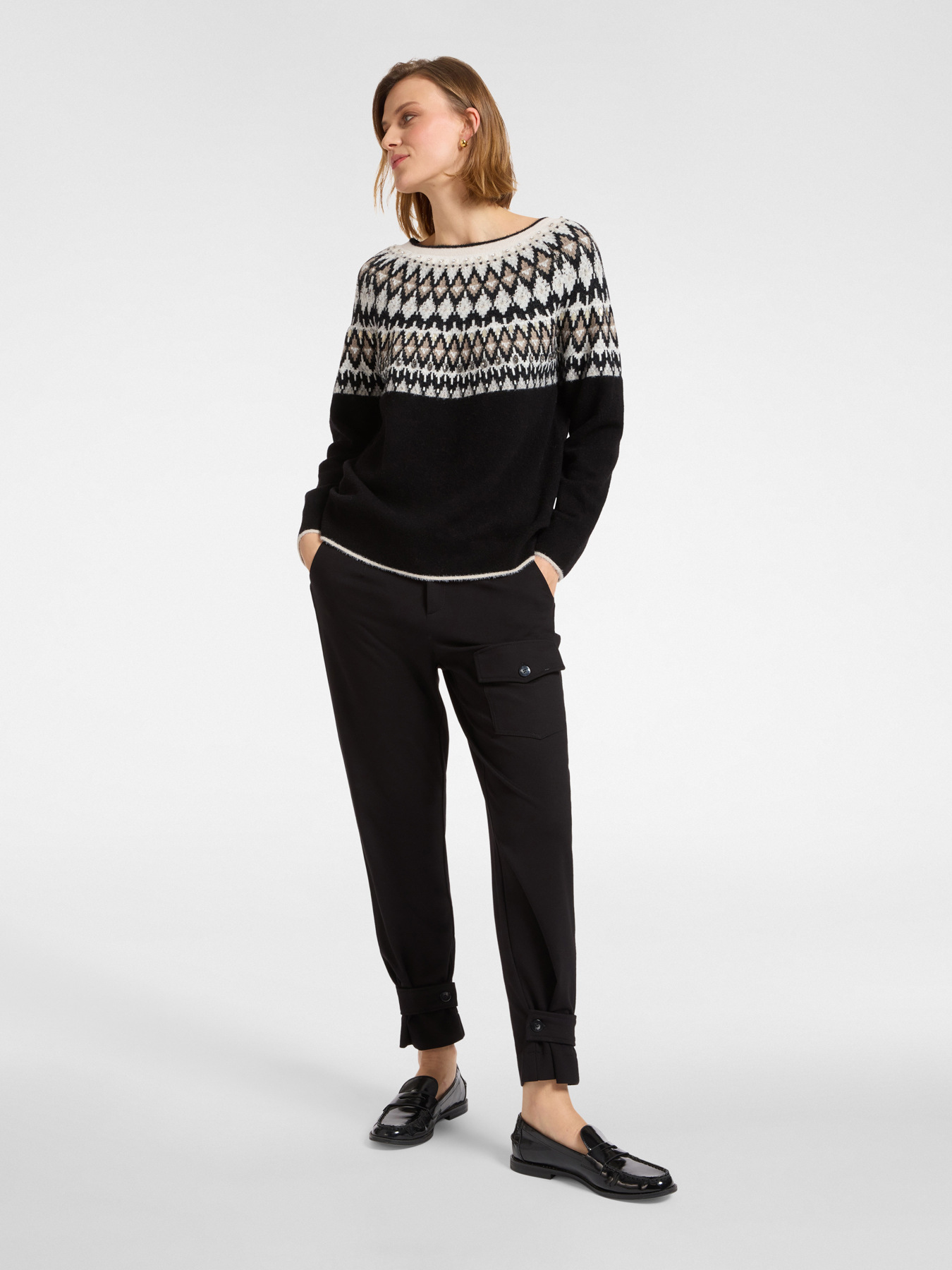 Maglia "fair isle" ricamata a mano image number 2