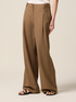 Palazzo pants in linen blend image number 3