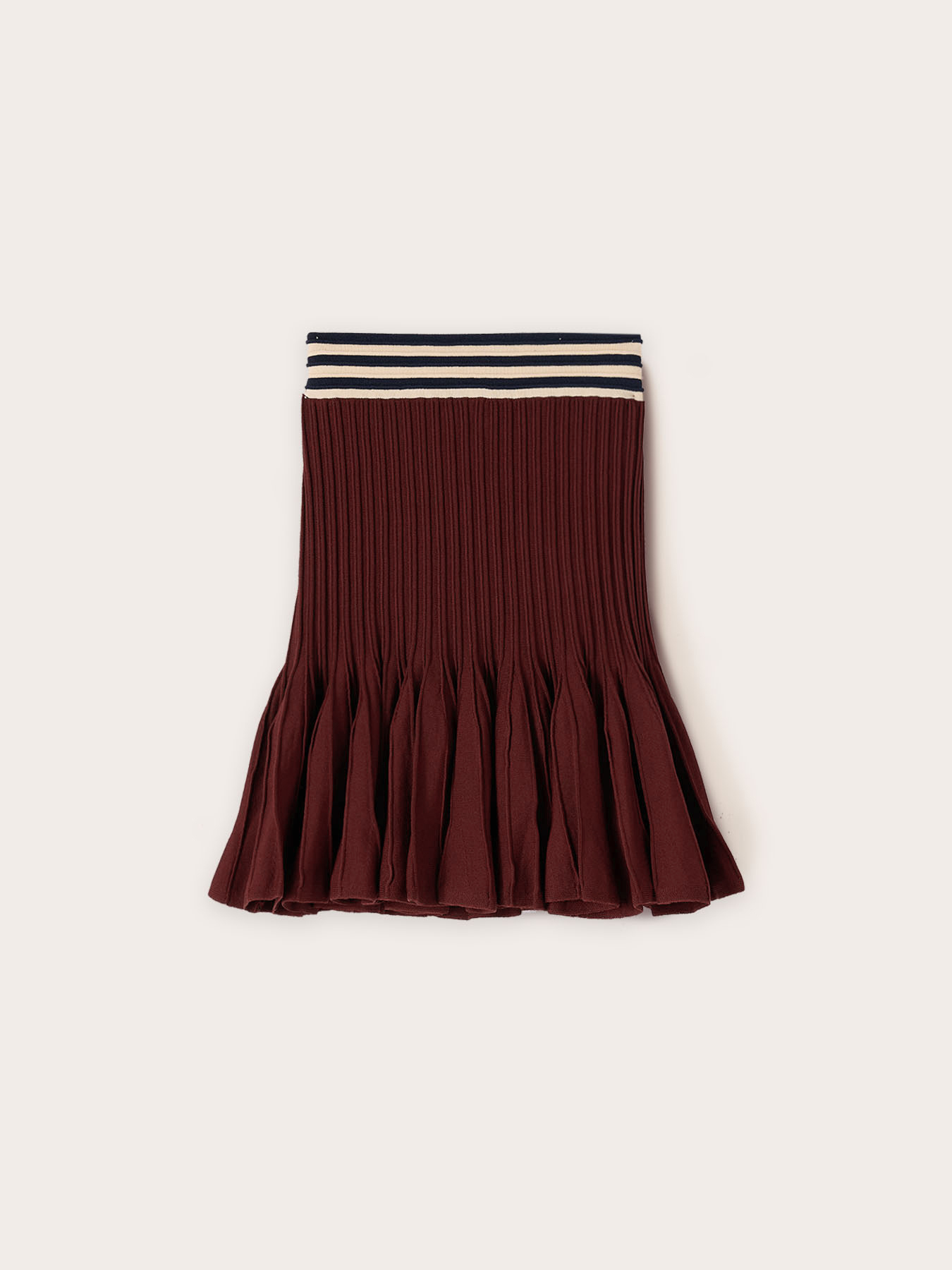 Flared knit mini skirt image number 4