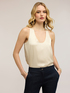 Wide shoulder satin top image number 0