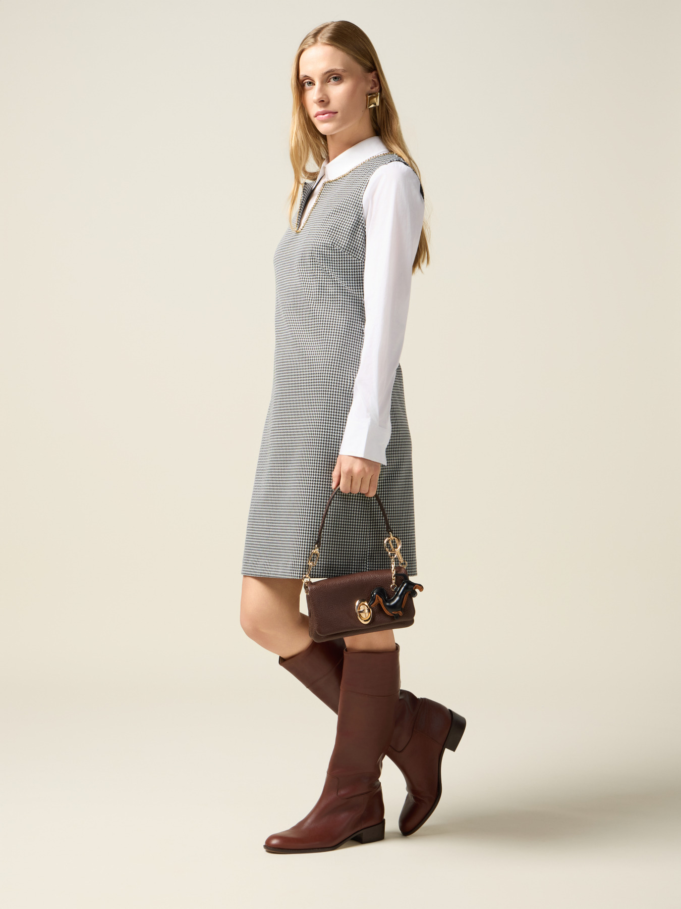 Vestito tubino pied de poule image number 0