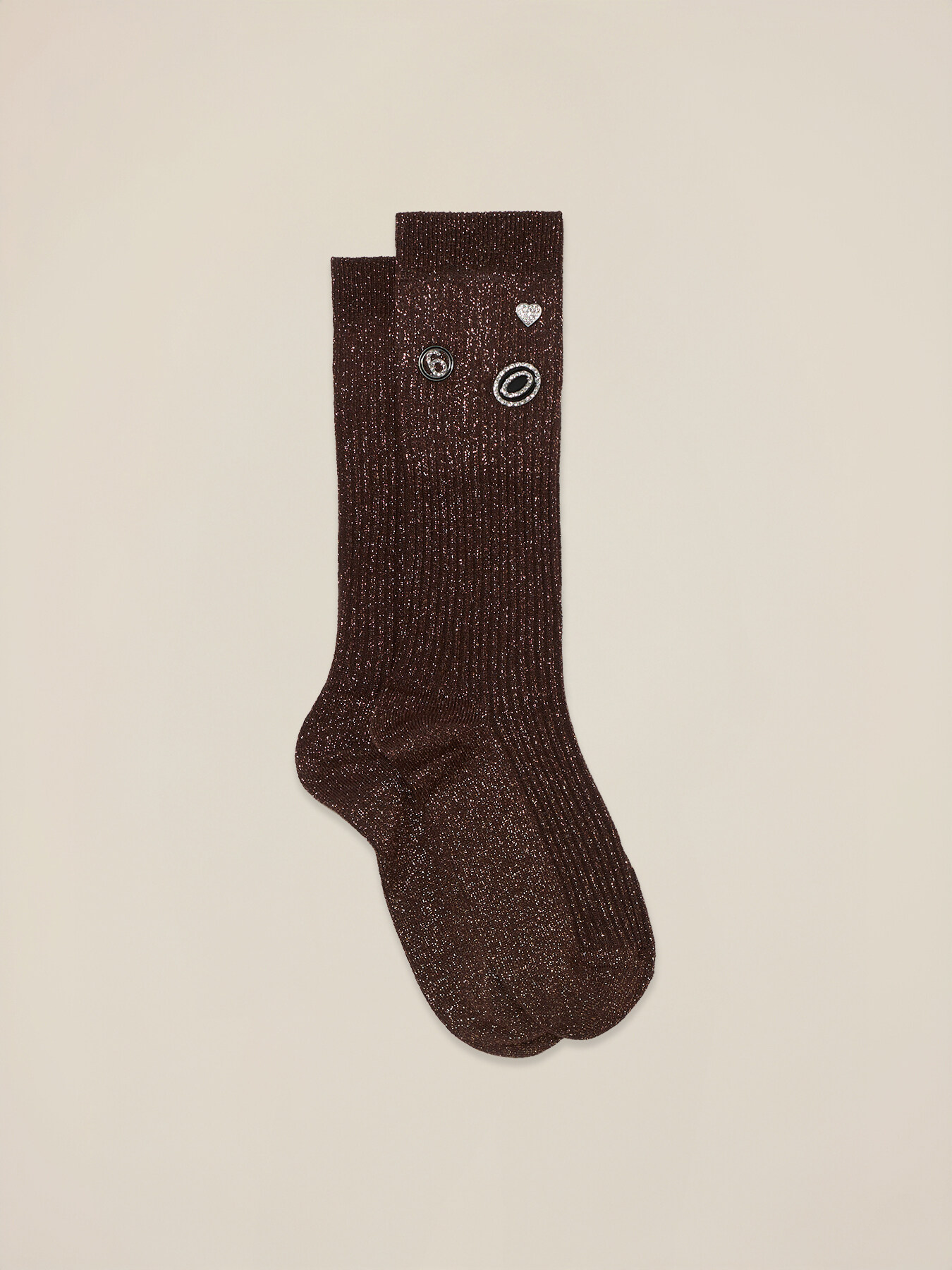 Lurex-Socken mit Applikationen image number 0