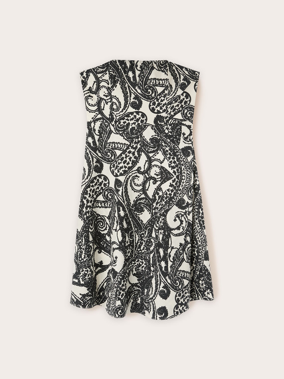 Mini robe en coton imprimé cachemire