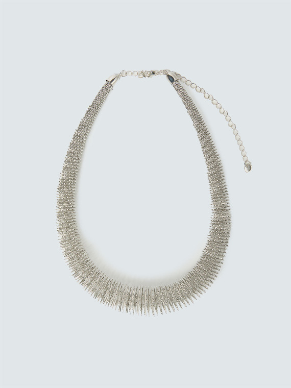 Silberfarbene Spiralkette