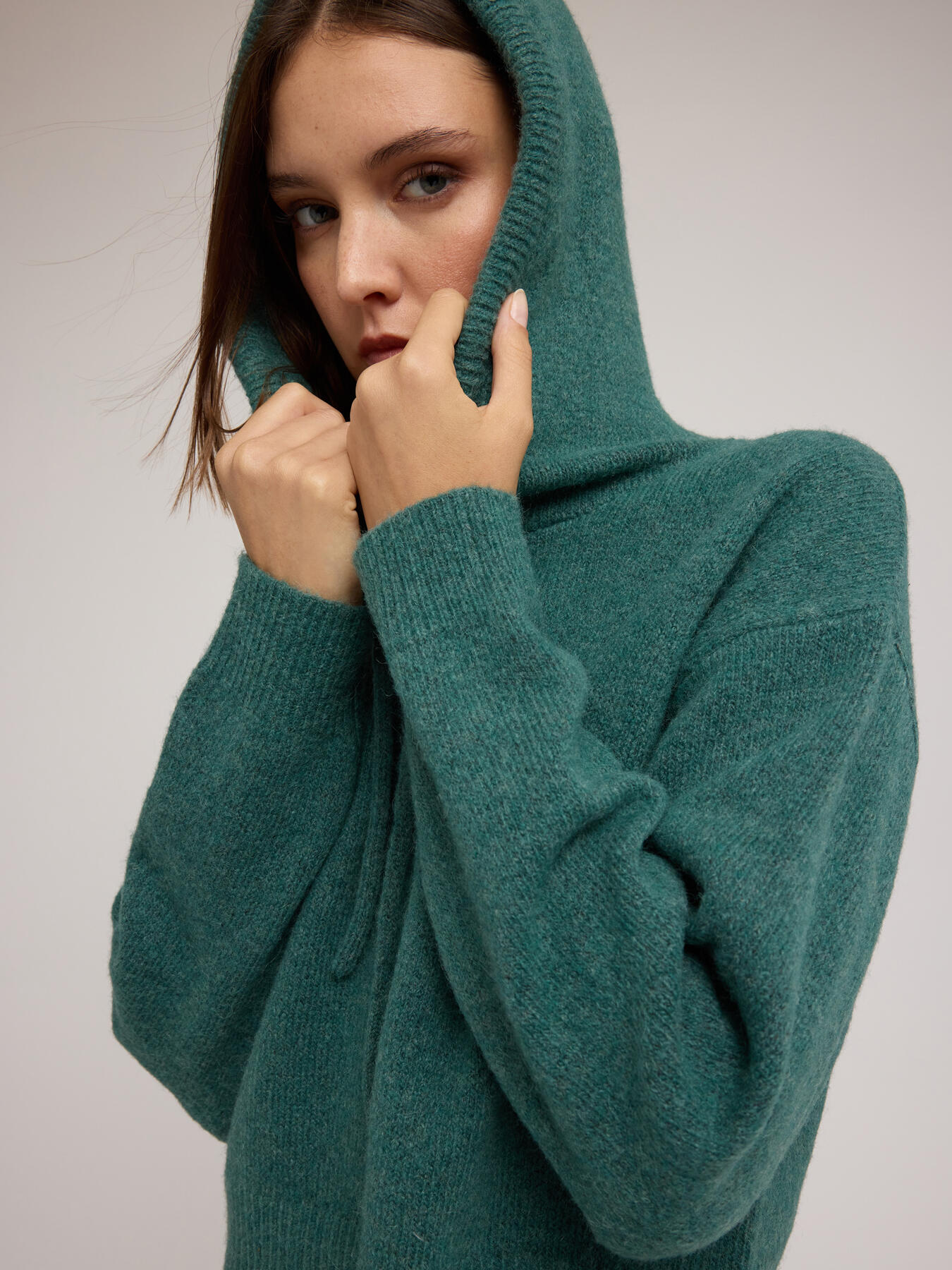 Sweat-shirt en maille m&eacute;lang&eacute;e laine image number 3