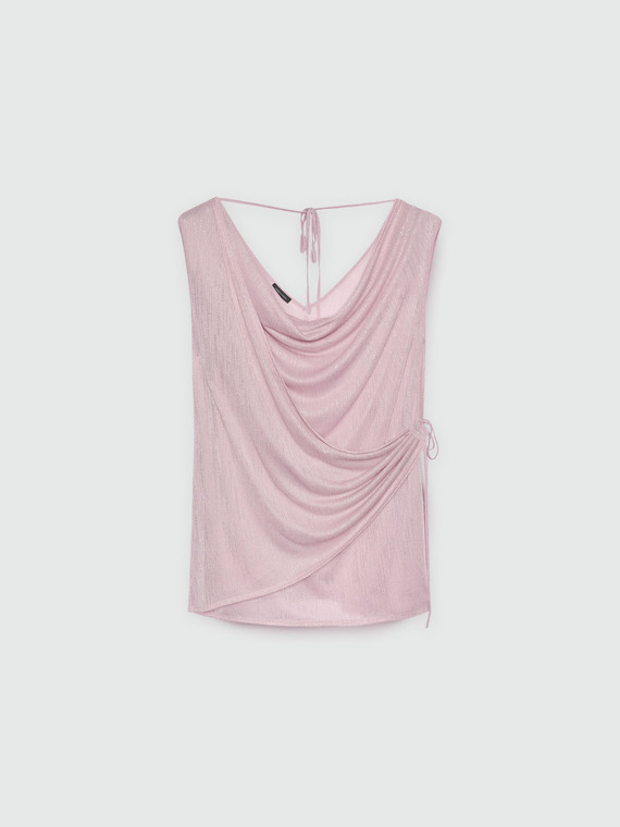 Lurex top with draping