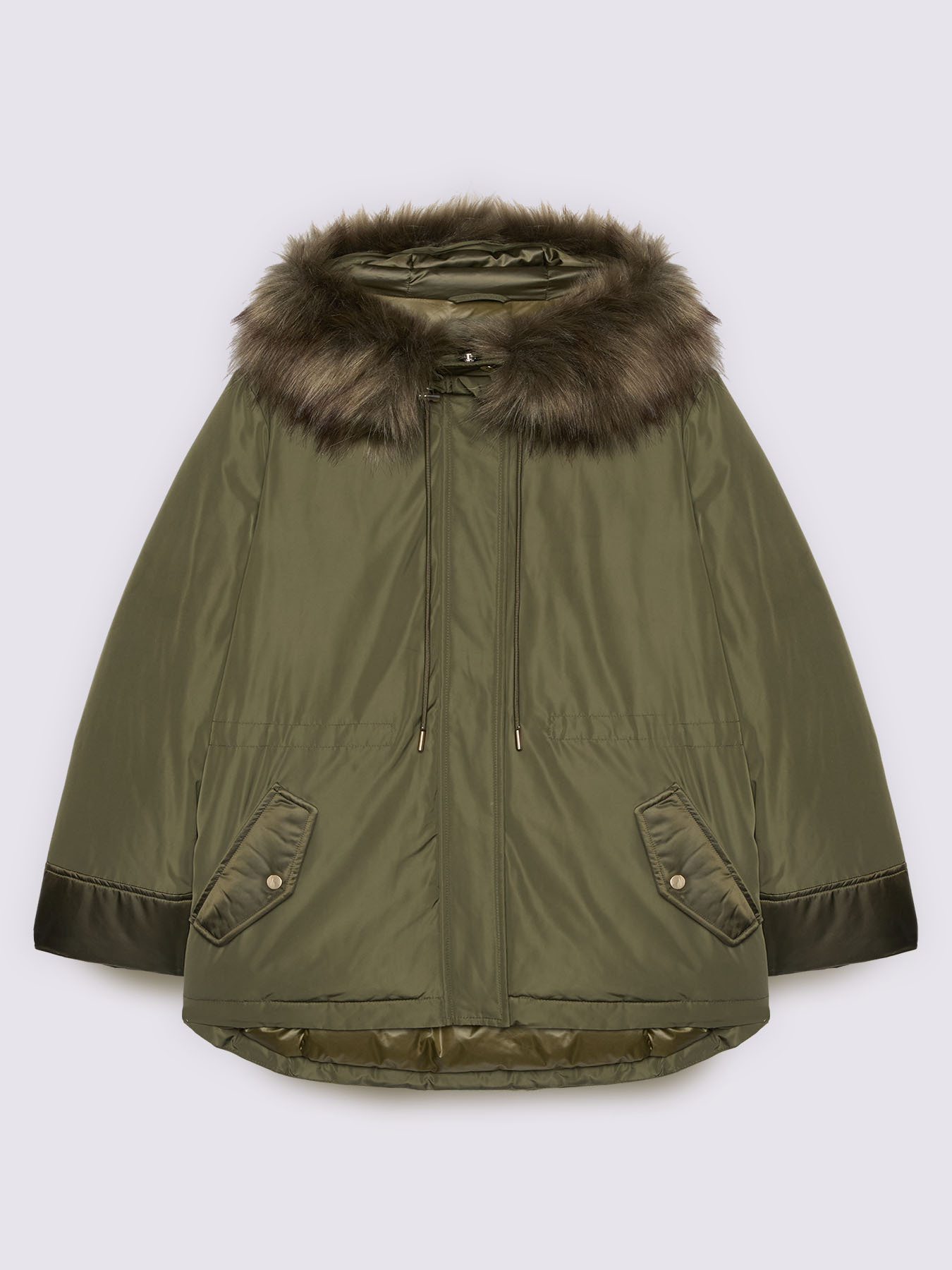Parka with plush hood image number 6