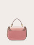Shoulder bag in coated fabric and velvet image number 2