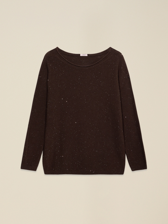 Maglia con micro paillettes